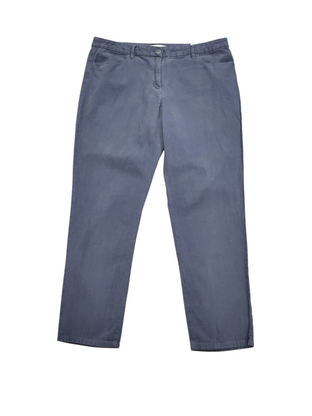 Ann Taylor LOFT Boyfriend Ankle Pants Linen Blend – Slate Blue-Grey – Size 12